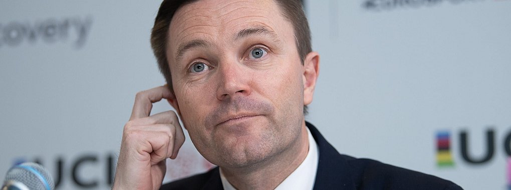 Kein Plan B zur WM in Ruanda: UCI-Boss David Lappartient. - © Sebastian Gollnow/dpa