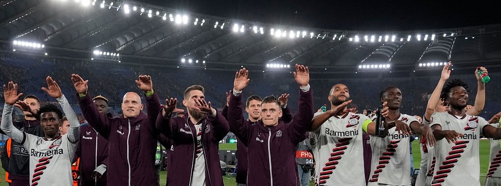 Bayer 04 Leverkusen trifft nun im Finale der Europa League auf den italienischen Vertreter Atalanta Bergamo. - &copy; Andrew Medichini/AP/dpa