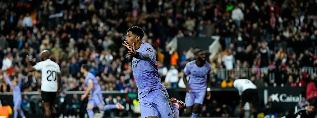 Der sp&auml;te Treffer von Real Madrids Jude Bellingham z&auml;hlte nicht. - &copy; Jose Breton/AP