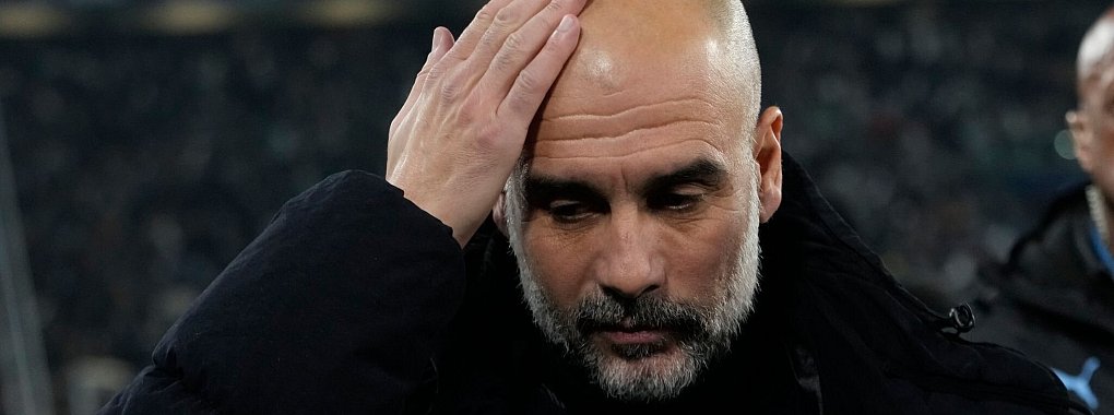 Pep Guardiola hatte auch nach dem Duell mit Juventus Turin keinen Grund zum Jubeln. - © Luca Bruno/AP/dpa