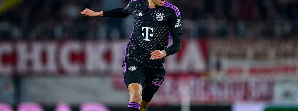 Jamal Musiala trifft mit dem FC Bayern im Halbfinale der Champions League auf Real Madrid. - &copy; Tom Weller/dpa