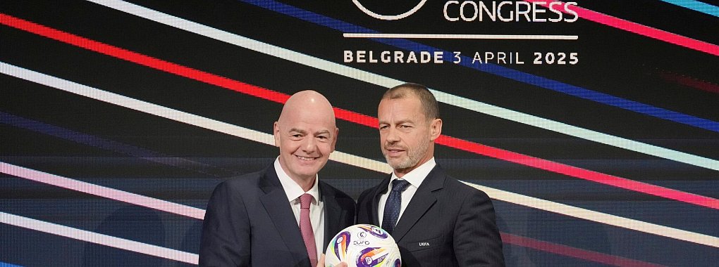 UEFA-Chef Aleksandar Ceferin hat sich zur Idee von 64 WM-Teilnehmern klar geäußert. - © Darko Vojinovic/AP/dpa