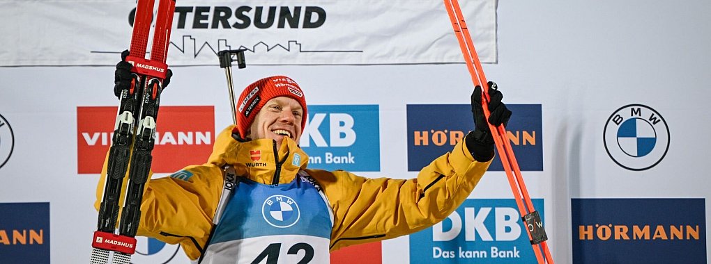 Roman Rees hatte im Vorjahr zum Auftakt in Östersund gewonnen. - © Anders Wiklund/TT News Agency/AP/dpa