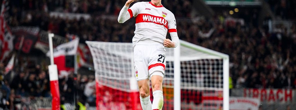 Chris Führich hat das Siegtor für Stuttgart erzielt. - © Tom Weller/dpa