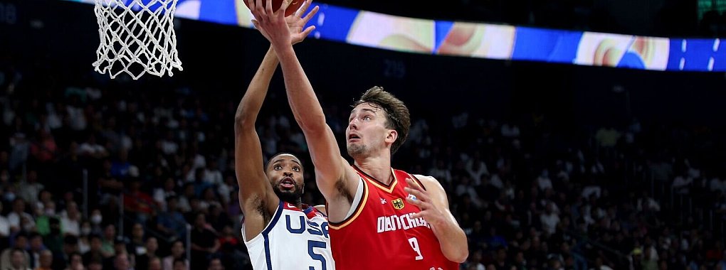 Auch dank Franz Wagner schafft Deutschland die gro&szlig;e &Uuml;berraschung gegen die USA. - &copy; Matthias Stickel/dpa