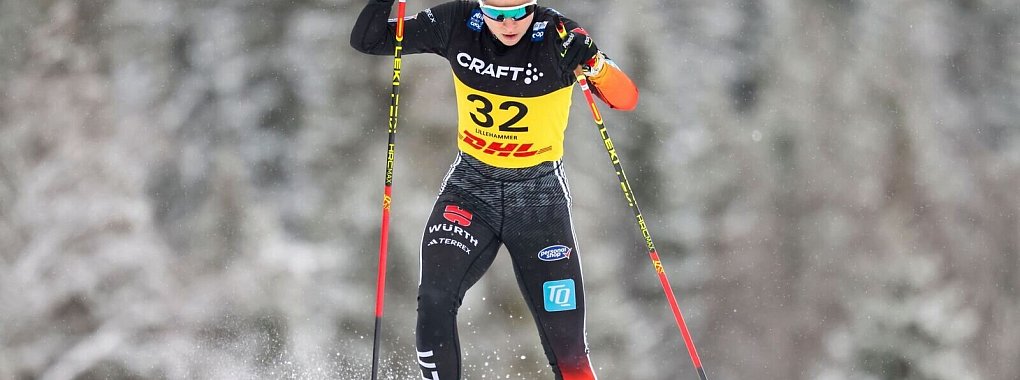 Hielt sich lange in der Spitzengruppe: Katharina Hennig. - © Geir Olsen/NTB/dpa