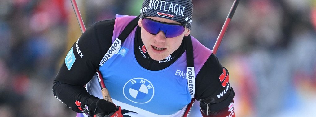 Justus Strelow war bei der Verfolgung in Ruhpolding bester Deutscher, verpasste das Podest jedoch knapp. - © Sven Hoppe/dpa