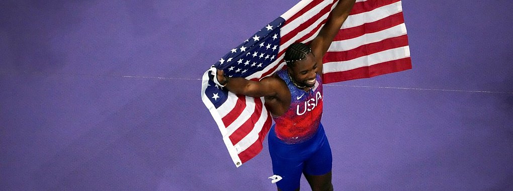 Noah Lyles ist 100-Meter-Olympiasieger. - &copy; David J. Phillip/AP