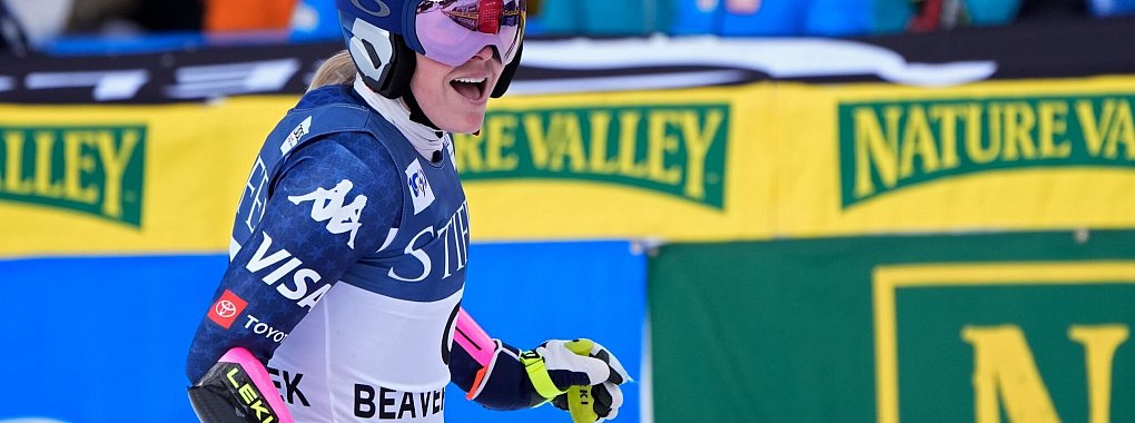 Lindsey Vonn war vor ihrem geplanten Weltcup-Comeback auch im Super G noch als Vorläuferin dabei. - © John Locher/AP/dpa