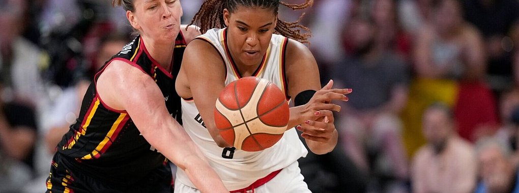 Nyara Sabally hat sich beim Sieg der deutschen Basketballerinnen eine leichte Gehirnersch&uuml;tterung zugezogen. - &copy; Mark J. Terrill/AP/dpa