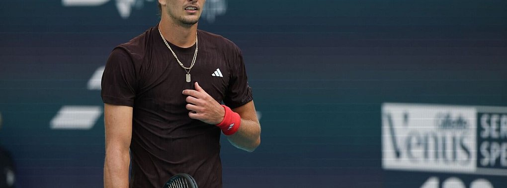 Nächster Rückschlag: Auch in Miami ist für Alexander Zverev vorzeitig Schluss. - © Smg/SMG via ZUMA Press Wire/dpa