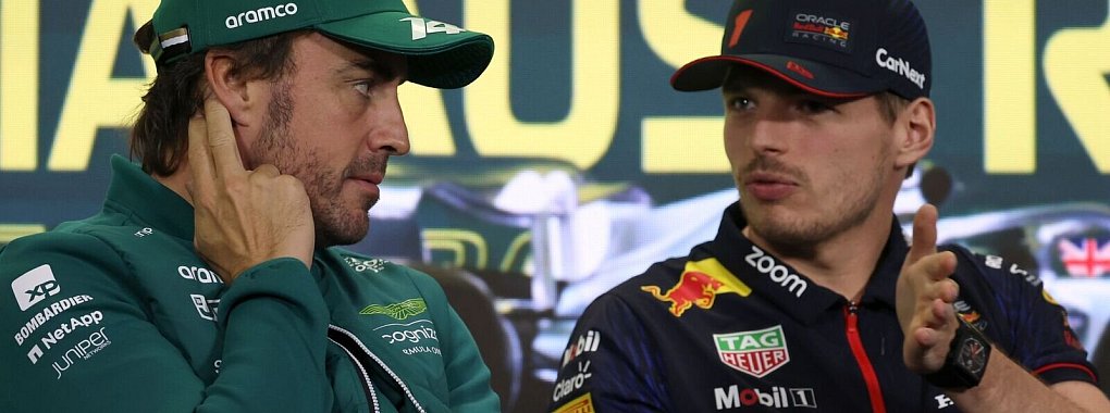 Um Fernando Alonso (l) und Max Verstappen gibt es Wechsel-Spekulationen. - © Asanka Brendon Ratnayake/AP/dpa