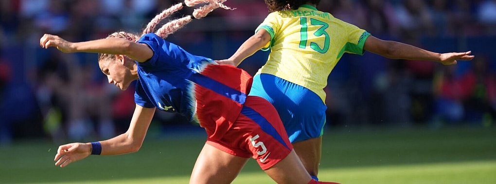 Brasilien und die USA lieferten sich einen engen Schlagabtausch. - &copy; Marcus Brandt/dpa