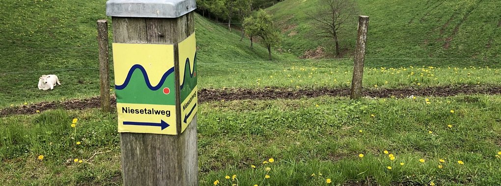 Der Niesetalweg ist gut ausgeschildert. - © Silke Buhrmester