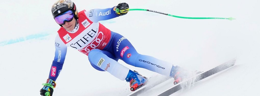 Italiens Skistar Federica Brignone ist bei den nationalen Meisterschaften heftig gestürzt. - © Robert F. Bukaty/AP/dpa
