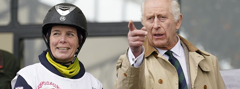 Der britische K&ouml;nig Charles III. (r) bei der Royal Windsor Horse Show. - &copy; Andrew Matthews/PA Wire/dpa