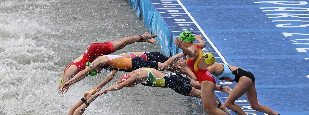 Auf den Mixed-Wettbewerb am Montag hatten die belgischen Triathletinnen und Triathleten verzichten m&uuml;ssen. - &copy; Marijan Murat/dpa