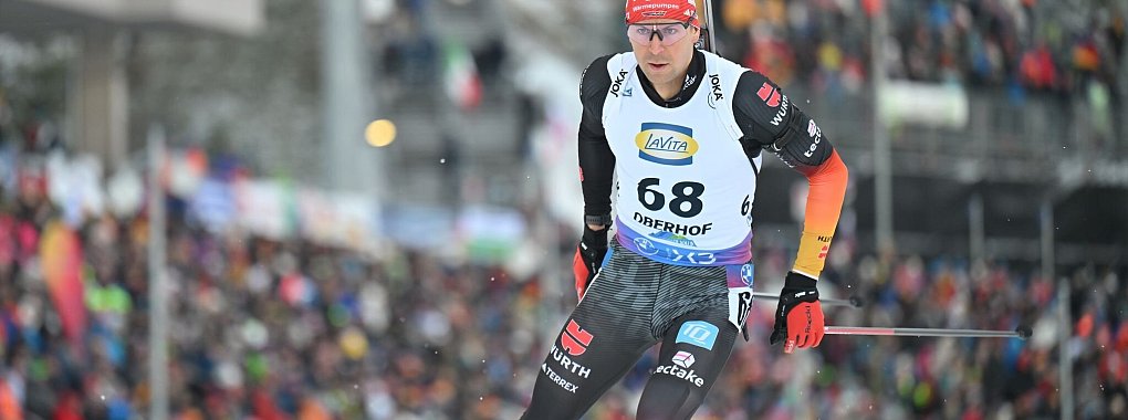 Philipp Nawrath wird in der Verfolgung bester Deutscher. - © Martin Schutt/dpa