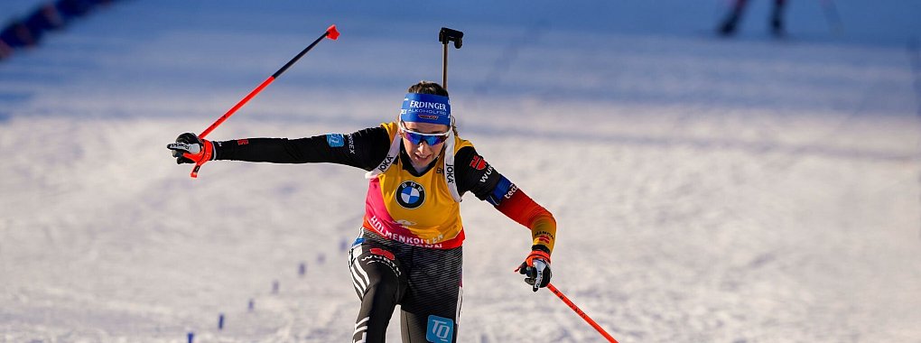 Franziska Preuß läuft zu ihrem dritten Saisonsieg. - © Javad Parsa/NTB Scanpix/AP/dpa