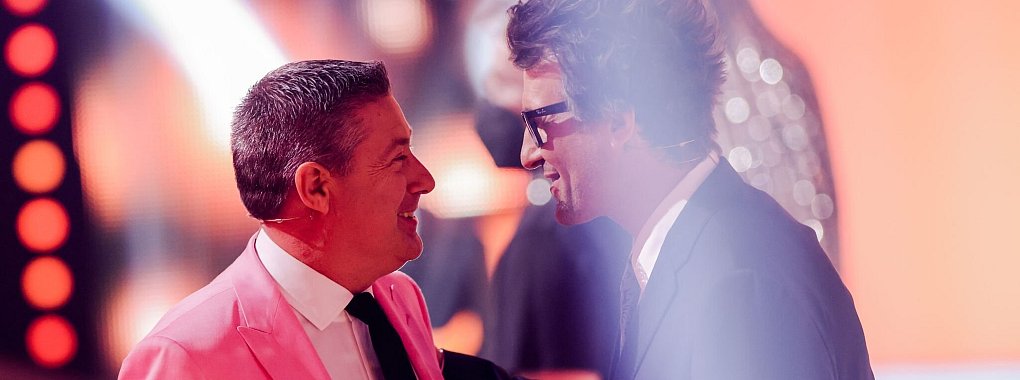 Sie sollen bald zusammen tanzen: «Let's Dance»-Juror Joachim Llambi und Moderator Daniel Hartwich. (Archivbild) - © Rolf Vennenbernd/dpa