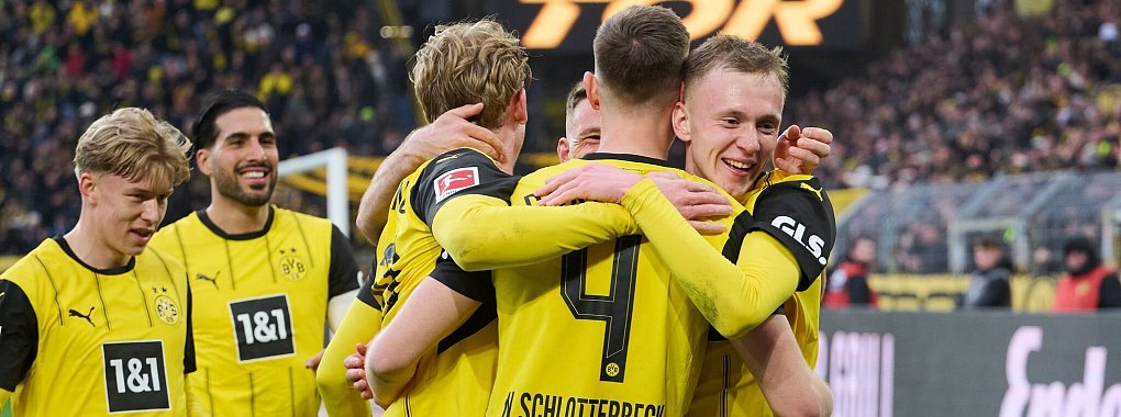 Grund zur Freude: Für den BVB soll der Sieg gegen Mainz der Startschuss für einen großen Schlussspurt sein. - © Bernd Thissen/dpa