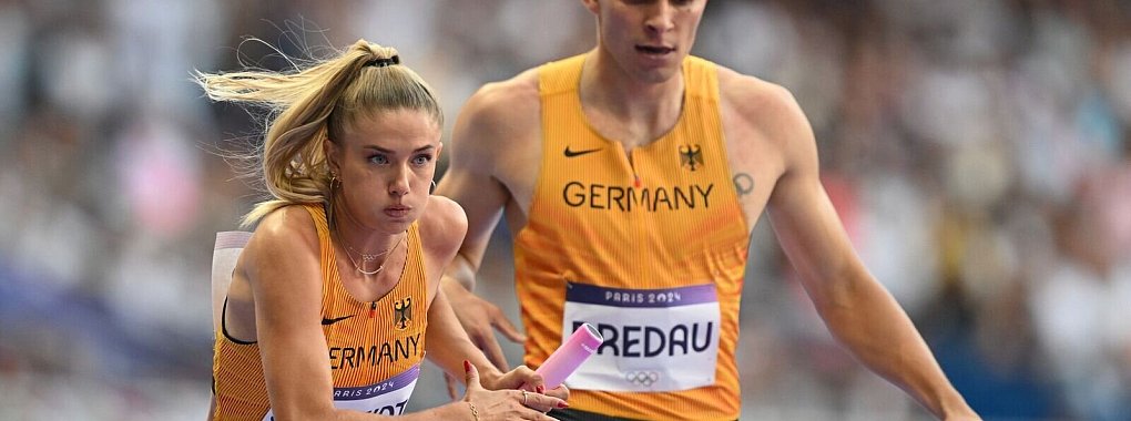 Alica Schmidt und Jean Paul Bredau verpassten mit der Mixed-Staffel klar den Endlauf - &copy; Sven Hoppe/dpa