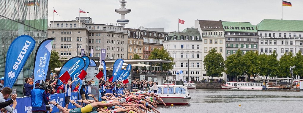 Triathlet Lasse L&uuml;hrs hat in Hamburg das Podium verpasst. - &copy; Georg Wendt/dpa