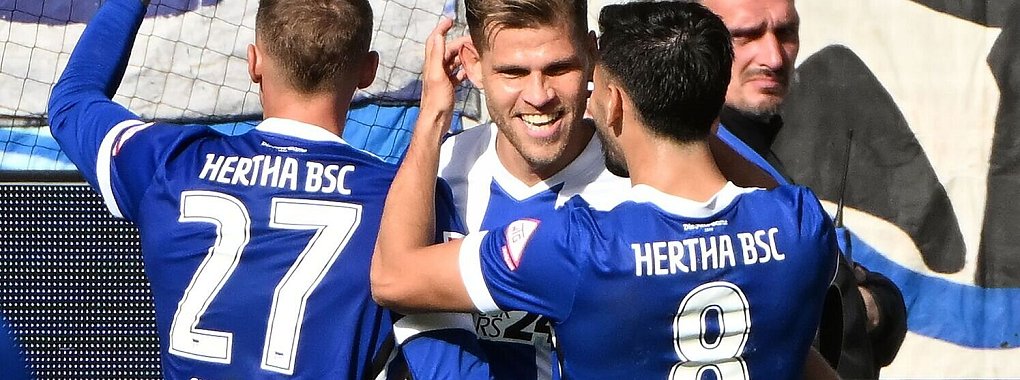 Die Hertha sorgte für die erste Saisonniederlage des KSC. - © Uli Deck/dpa