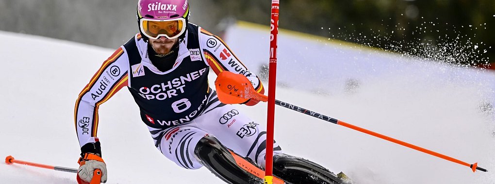 Slalom-Spezialist Linus Straßer muss weiter auf den ersten Podestplatz der Saison warten. - © Jean-Christophe Bott/KEYSTONE/dpa