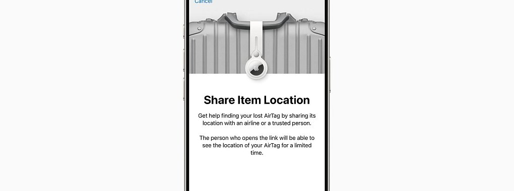 United Airlines unterstützt nun Apples Feature «Objektstandort teilen» in ihrer App. - © Apple Inc./dpa-tmn