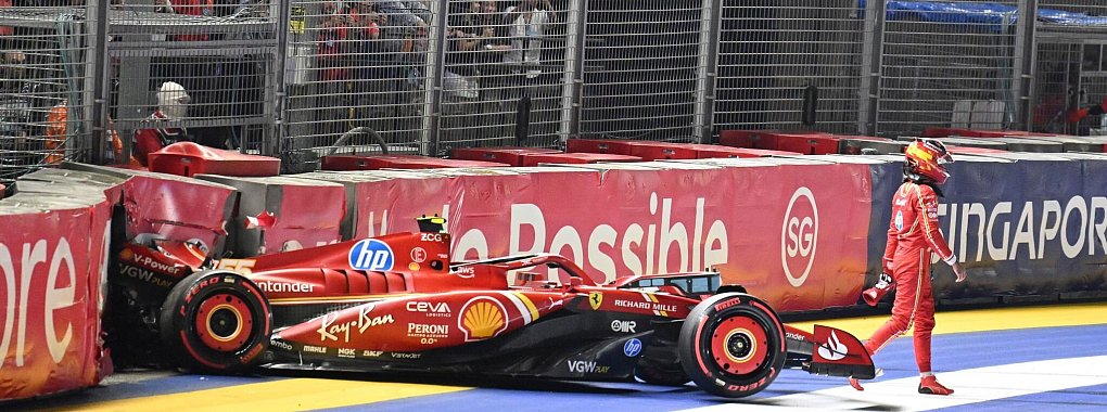 Der Unfall von Carlos Sainz sorgt für Brisanz in der Qualifikation. - © Mohd Rasfan/Pool AFP/AP/dpa
