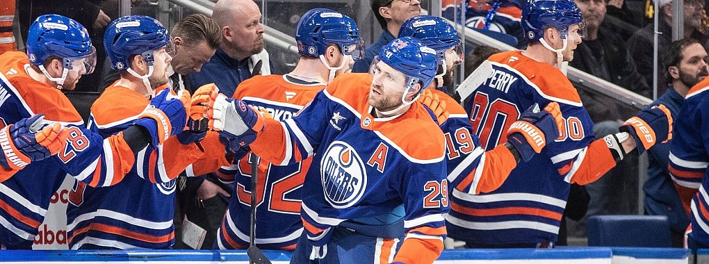 Leon Draisaitl war bei Edmontons Sieg gegen Vancouver an drei Toren beteiligt. - © JASON FRANSON/The Canadian Press/AP/dpa