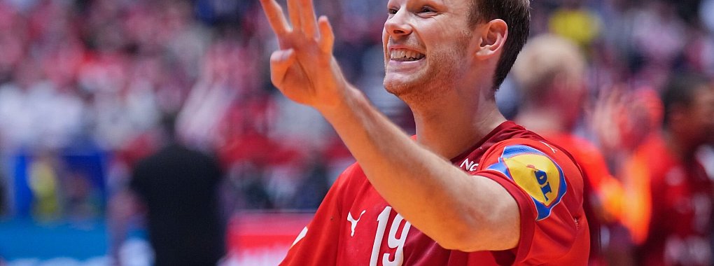 Mathias Gidsel hat schon den fünften WM-Titel im Blick. - © Soeren Stache/dpa
