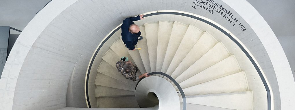 Eine Wendeltreppe im Archiv der Avantgarden - Egidio Marzona (ADA). - &copy; Sebastian Kahnert/dpa