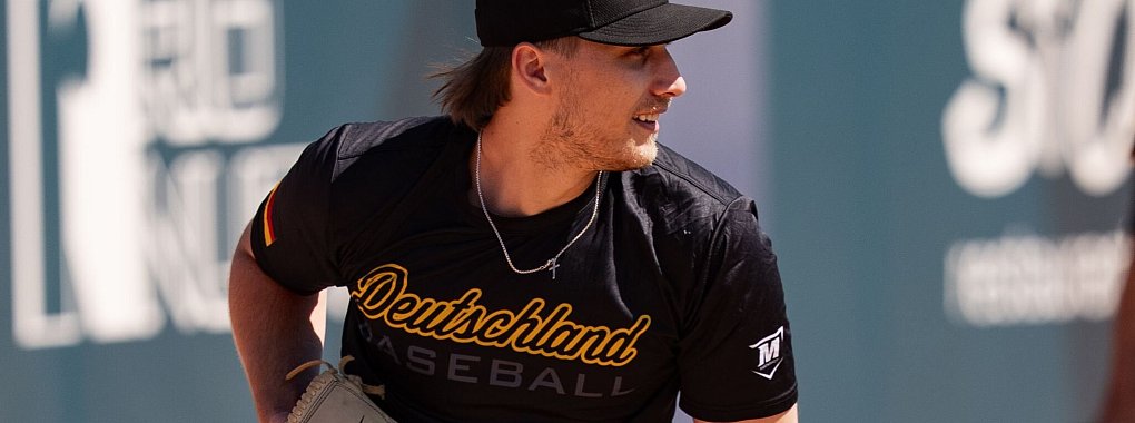 Spielt für Deutschland Baseball: Jaden Agassi, der Sohn von Steffi Graf und Andre Agassi. - © Thomas Schönenborn/dpa