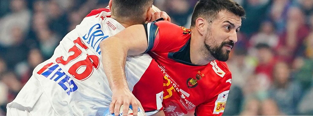 Die Spanier um Agustin Casado Marcelo (r) mussten sich Kroatien deutlich geschlagen geben. - © Uwe Anspach/dpa