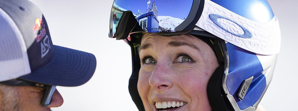Lindsey Vonn bestritt in St. Moritz ihr erstes großes Rennen seit 2141 Tagen. - © Til Buergy/KEYSTONE/dpa