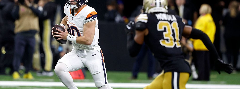 Quarterback Bo Nix führte die Broncos zu einem souveränen Sieg in New Orleans. - © Butch Dill/AP/dpa