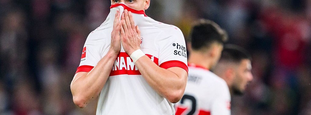 Ermedin Demirovic vergab in Halbzeit die große Chance auf die VfB-Führung. - © Tom Weller/dpa