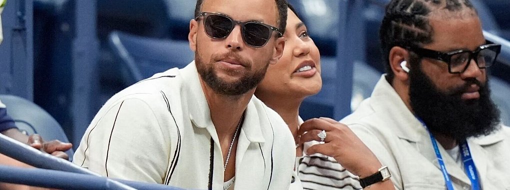 Stephen Curry feuerte von der Tribüne die Amerikanerin Jessica Pegula im US-Open-Finale an. - © Frank Franklin II/AP/dpa
