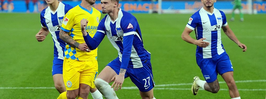 Michael Cuisance erzielte den Ausgleich für Hertha. - © Soeren Stache/dpa