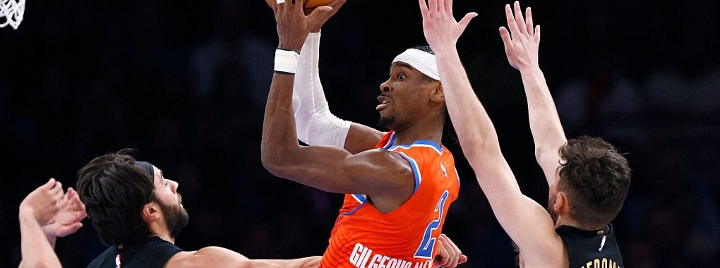 Shai Gilgeous-Alexander (M.) dominierte mit 40 Punkten. - © Nate Billings/AP/dpa