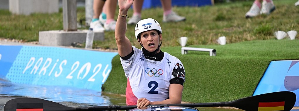 Ricarda Funk verpasst im Kajak-Einer die erhoffte Medaille. - &copy; Sebastian Kahnert/dpa