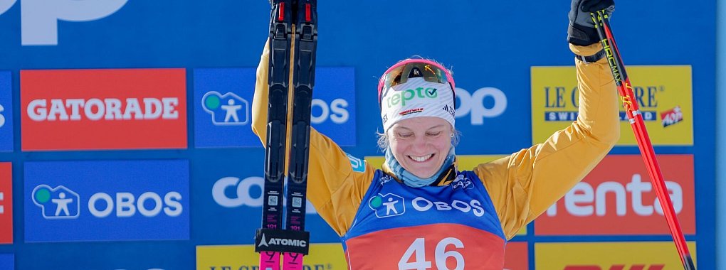 Victoria Carl steht schon wieder auf dem Podium. - © Christoffer Andersen/NTB/dpa