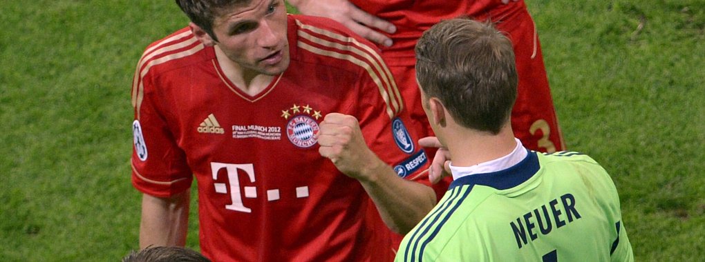 Thomas Müller (l) und Manuel Neuer beim Finale dahoam 2012. - © picture alliance / dpa