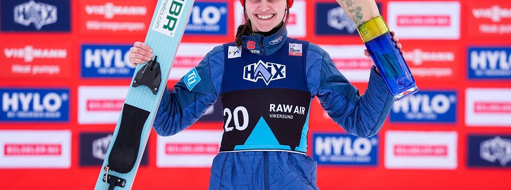 Selina Freitag konnte beim Skiflug-Weltcup in Vikersund nicht noch einmal jubeln. - © Terje Bendiksby/NTB/dpa