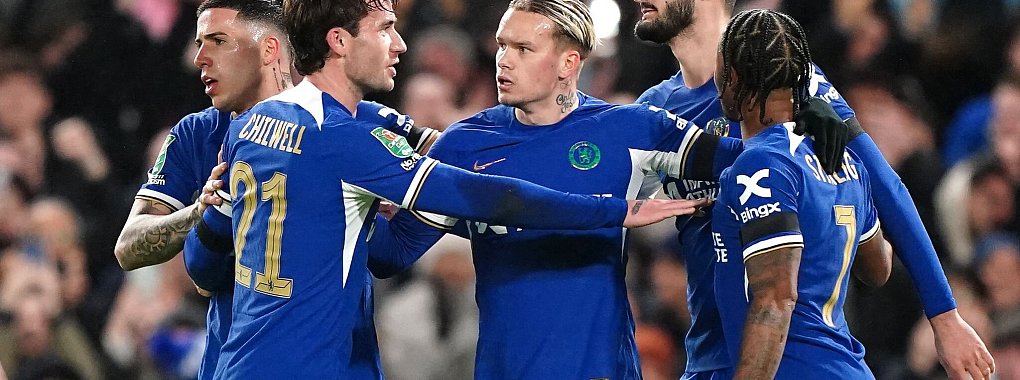 Die Spieler des FC Chelsea feiern das erste Tor der Partie. - &copy; Zac Goodwin/PA Wire/dpa