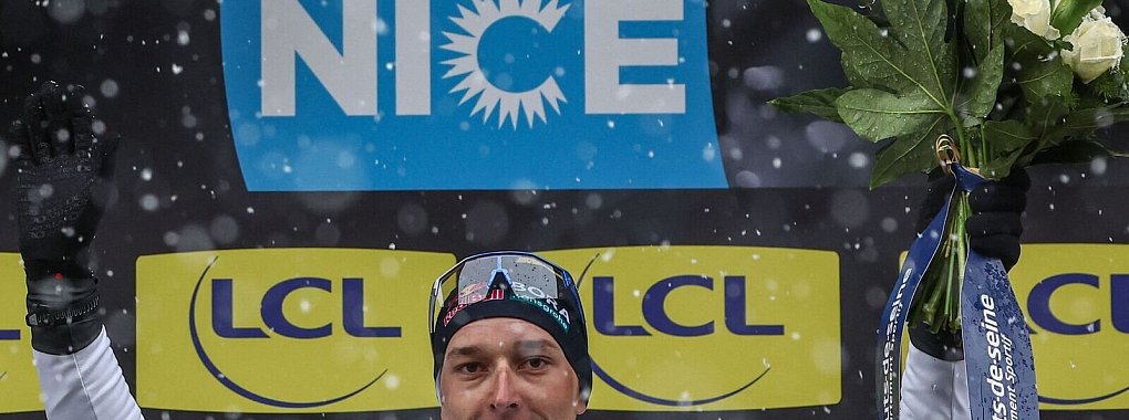 Florian Lipowitz hat bei Paris-Nizza seinen Aufstieg in die Weltspitze fortgesetzt. - © Anne-Christine Poujoulat/AFP/dpa