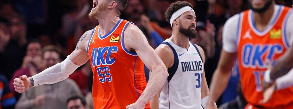 Isaiah Hartenstein (links) hat sich in kürzester Zeit zu einem zentralen Spieler der Oklahoma City Thunder entwickelt. - © Nate Billings/AP/dpa