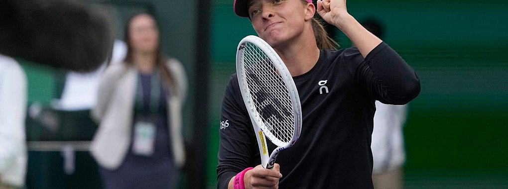 Iga Swiatek steht beim Turnier in Indian Wells im Finale. - &copy; Mark J. Terrill/AP